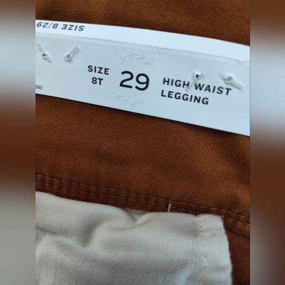 LOFT brown high waist legging pants size 29 / 8T - Picture 5 of 7